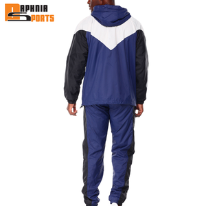 Ensemble de survêtement pour homme personnalisé, imperméable, respirant, à séchage rapide, coupe-vent, en polyester/nylon, style streetwear, pantalon de survêtement, veste zippée - Product Image 4