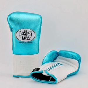 No Boxing No Life Guantes de Boxeo Profesionales con Cordones de Cuero Vacuno de Primera Calidad, Forro de Malla Transpirable para Dedos Completos, Gruesos de 4 Capas - Product Image 3