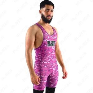 Maillot de lutte extensible pour hommes professionnels Body rayé sublimé personnalisé MMA Martial Semblable Japan Wrestling Singlets - Product Image 2