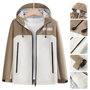 Chaqueta de senderismo formal personalizada al por mayor, delgada, impermeable, cortavientos, transpirable, con cremallera, logotipo DIY, softshell - Product Image 3