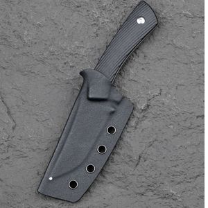 Cuchillos de hoja fija con hoja de acero afilada de punta caída y mango ergonómico texturizado para camping, senderismo y bushcraft al aire libre - Product Image 5