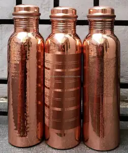 High Quality Pure Copper Water Bottle available in Customize Prints with Premium Packaging