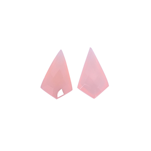 Quartz rose naturel 11,6 carats (poids d'une paire) 20x12mm forme cerf-volant Pierre précieuse en vrac - Product Image 1