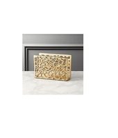 Porte-serviettes décoratif en métal, organiseur de mouchoirs de table haut de gamme, accessoire de cuisine élégant pour salles à manger et restaurants