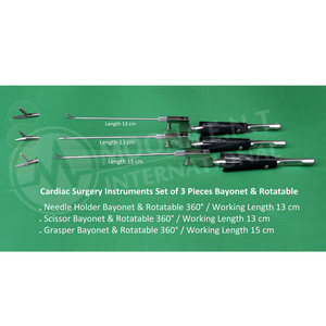 Pinces à baïonnette manuelles pour microchirurgie neurologique, tiges rotatives à 360°, autoclavables, porte-aiguille, ciseaux, pinces de préhension CE - Product Image 1