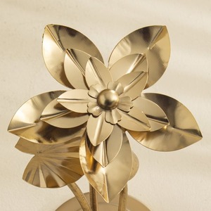 Flower Gold Metal Table <b>Object</b> Elegant Decorative Showpiece For Room Tables Event Centerpiece Stylish Display From India - Product Image 6