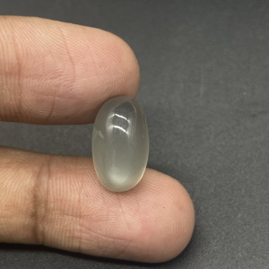 HAYAAT GEMS - Piedra Preciosa de Piedra Lunar Ovalada Natural de 7.85 Quilates, Color Blanco Lechoso/Gris Suave, 15.5x9x8mm, Suelta para Joyería - Product Image 4