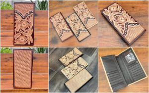 Monedero decorativo hecho a mano de cuero genuino para hombre, monedero de calidad superior para tarjetas de crédito - Product Image 3