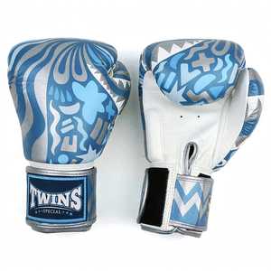Guantes de Boxeo Personalizados Color Cielo, Superventas, Hechos de Cuero Genuino con Cierre de Velcro para Entrenamiento y Sparring de Kickboxing y Artes Marciales - Product Image 1