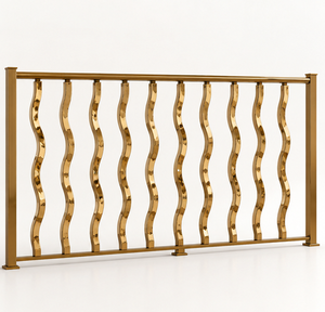 Rampe d'escalier en bronze sculpté en forme de vague pour hôtels de luxe, villas, escaliers et intérieurs architecturaux modernes - Product Image 3
