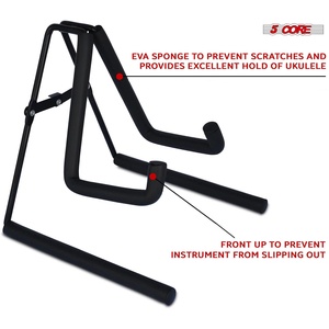 Soporte para ukelele de 5 cuerdas, cuerpo de metal con forma de A y brazos acolchados suaves, soporte para banjo, ukeleles, mini guitarra, violín - Product Image 2
