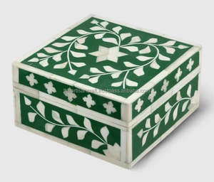 Boîte de rangement de bijoux de créateur faite à la main de haute qualité conception de boîte d'incrustation d'os de luxe par Artisan Craft - Product Image 1