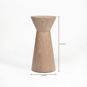 Handcrafted Wooden End <b>Table</b>, Rustic <b>Side</b> <b>Table</b> for Living Room, Bedroom Accent Furniture - Product Image 4