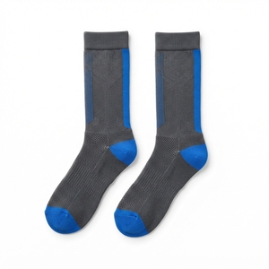 Chaussettes pour hommes, blanches, rayées, en coton tricoté, respirantes, pour un usage quotidien, saison printemps, épaisseur standard, style classique - Product Image 4