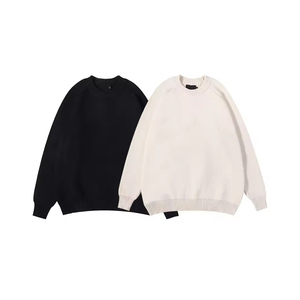 Suéter de Punto Sólido 100% Algodón LASARO INTERNATIONAL para Hombre, Cuello Redondo, Informal, Suave al Tacto, Manga Larga, para Invierno - Product Image 3