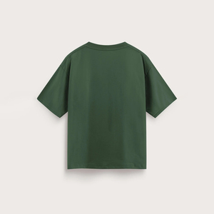 Camiseta de Algodón Grueso de Alta Calidad, Corte Holgado, Cuello Redondo, Manga Corta, Suave, Básica, Esencial, Informal, Estilo Urbano - Product Image 2