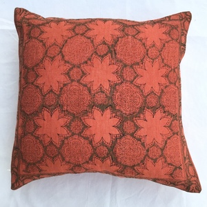 Wholesale Handmade 100% Linen <b>Cushion</b> Cover Hand-block printed Linen <b>cushion</b> cover - Product Image 1