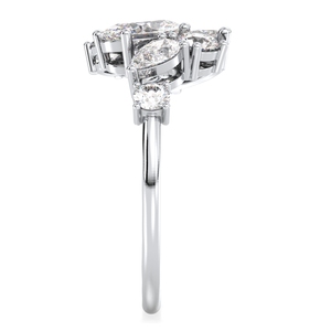 Bague de fiançailles REYES au design classique en or blanc 14 carats avec moissanite certifiée GRA pour femme, prix de gros, cadeau d'anniversaire, bijoux - Product Image 5