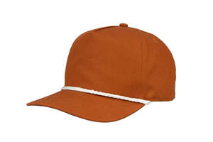Premium Retro Rope Cap Structured 5 Panel Adjustable Snapback Golf <b>Hat</b> with 3D Embroidery 100% Cotton Casual Outdoor Sports - Product Image 2