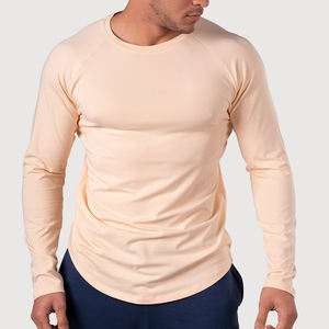 Camisetas personalizadas para hombre, ropa de gimnasio, camiseta de manga larga de secado rápido, transpirable, ecológica, camisetas con cuello redondo para hombre - Product Image 4