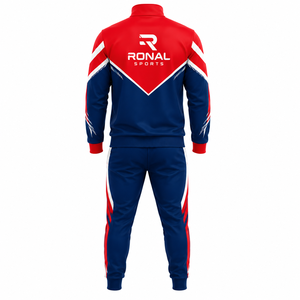 RONAL SPORTS Survêtement Homme Color Block Manches Longues Col Montant Respirant Sportif pour Jogging Coupe Classique Automne - Product Image 2