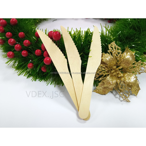 Couteau de cuisine en bois 160mm vente en gros de couteaux de cuisine en bois jetables biodégradables éco-compostables/en bois - Product Image 3