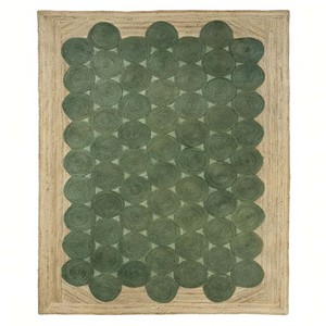 Natural Green Jute Area <b>Rug</b> Rectangle Handmade Woven Braided Carpet Eco Friendly Farmhouse <b>Boho</b> Home Floor Decor <b>Rug</b> - Product Image 2