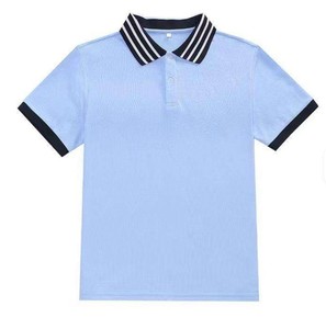 Conjuntos de Ropa para Niños, Vestidos de Verano, Camisetas Polo para Niños, Cuello Redondo, Tejido de Punto, Casual, Poliéster/Algodón, Manga Corta, Color Sólido - Product Image 2