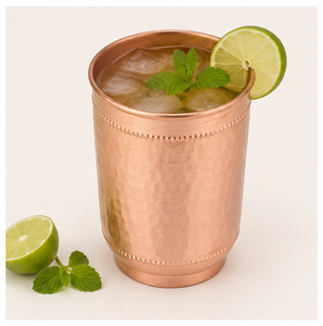 Gobelet en cuivre pur pour les bienfaits de la santé, design martelé, tasse à eau en cuivre pour la maison et la décoration de table de restaurant de luxe - Product Image 2