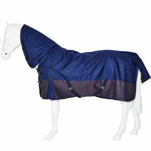 Waterproof Breathable Detachable Horse <b>Turnout</b> Neck <b>Rug</b> <b>Heavy</b> <b>Weight</b> Blanket with Nylon Lining - Product Image 1