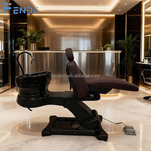 Muebles de salón de belleza de lujo ajustables eléctricos, silla de champú <span class=keywords><strong>para</strong></span> peluquería, cama de Spa <span class=keywords><strong>para</strong></span> barbería - Product Image 2