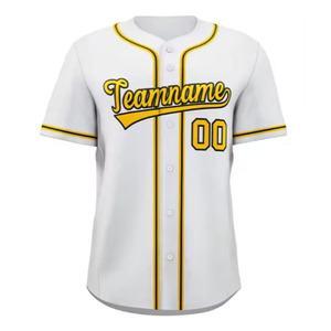 Heat-Transfer Printed Adult Baseball Jersey Custom Sublimation Sports Team Uniform Breathable Quick Dry Button Down Shirt - Product Image 2