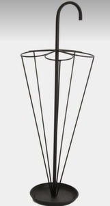 Porte-parapluie vintage en métal avec motif festonné, finition blanc poudré, autoportant, grande capacité, décoration d'intérieur - Product Image 3
