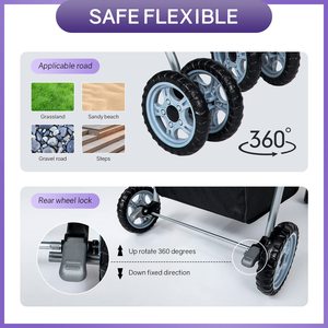 Cochecito plegable de cuatro ruedas para mascotas, con espaciosos compartimentos de almacenamiento y ventilación de malla interior - Product Image 3