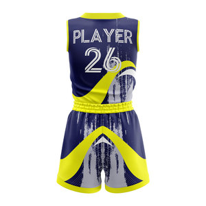 Ensemble d'uniformes de basket-ball pour femmes personnalisés par sublimation, maillot et short d'équipe, vêtements de sport respirants et à séchage rapide - Product Image 2