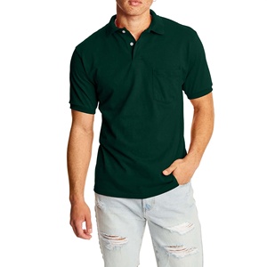 Hombre Comfort Fit 100% algodón para Polos bordado patrón sólido estampado manga corta suave transpirable diseño de punto - Product Image 4