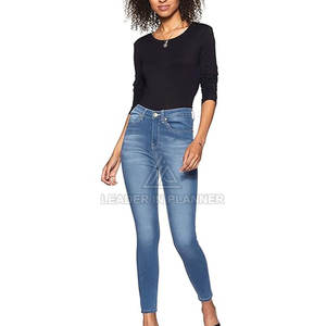 Pantalones Vaqueros de Mujer de Último Diseño a Precio Razonable para Venta en Línea, Color Sólido, Múltiples Bolsillos - Product Image 4