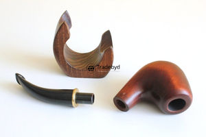 Pipa de Tabaco de Madera Tallada a Mano, Pipa de Tabaco Rústica de Madera Natural, Regalo para Fumadores de Tabaco por Tradebyd - Product Image 5