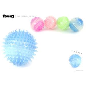 Balle lumineuse bicolore Tommy TPR 6,3 cm, jouet interactif pour animaux de compagnie - Product Image 1