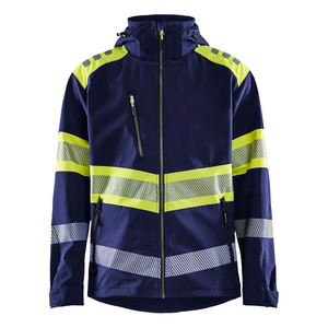 Star Crystal Enterprises Waterproof Warm <b>Softshell</b> Reflective Tape Hi Vis Construction Safety Worker <b>Jackets</b> - Product Image 1