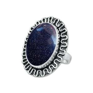 Bague de fiançailles et de mariage artisanale en argent sterling 925, pierre précieuse en pierre de lune bleue étincelante, plaquée argent, au meilleur prix - Product Image 2