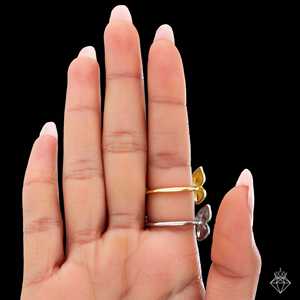 PRAO 2 Ensemble de bagues ouvrables anti-ternissement Bijoux de mode pour hommes et femmes - Product Image 1