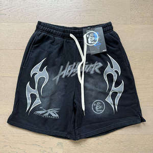 Pantalones Cortos de Mezclilla Negros para Hombre TITAN TREAD WEAR, con Estampado Gráfico Azul, Cintura Media, Transpirables, de Poliéster, para Invierno - Product Image 2