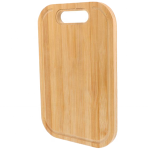 Planche à découper carrée en bambou carbonisé pour cuisine, support de rangement en bois, design réversible, rainures pour jus, épaisseur 1,5 cm, compatible lave-vaisselle - Product Image 1