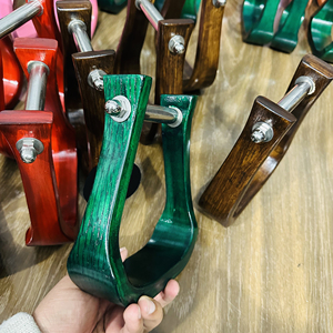 Estribos de madera para sillas de montar, reposapiés de madera hechos a mano, accesorios ecuestres naturales - Product Image 6