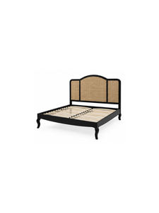 Cama de Plataforma Tradicional Tamaño Queen con Cabecera Tejida y Listones de Madera, Muebles de Dormitorio Elegantes con Temática Antigua - Product Image 2