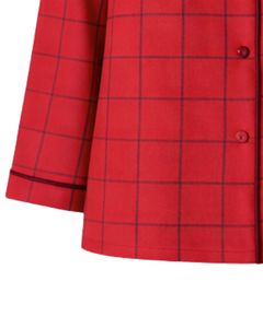Ensemble de pyjama pour femmes à carreaux rouges personnalisés, manches longues, boutonné, vêtements de nuit en coton doux, ensemble de vêtements de détente à deux pièces, vêtements de maison - Product Image 5