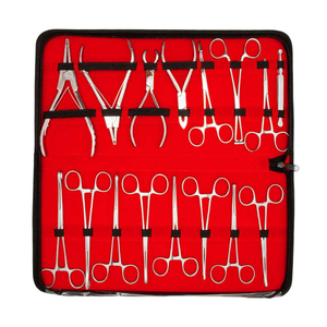 Kit professionnel de 16 pinces à septum pour piercing corporel en acier inoxydable, certifié CE ISO13485, fabricant OEM - Product Image 1