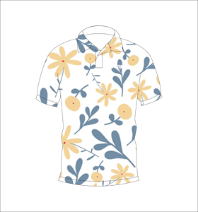 เสื้อโปโลชายลายดอกไม้ พิมพ์ลายทั้งตัว แขนสั้น สไตล์ลำลอง สำหรับเล่นกอล์ฟ - Product Image 3