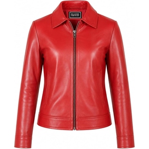 Women's Genuine <b>Cow</b> Leather Racing Jacket High Quality Fashion Motorcycle Biker Jacket Custom OEM Manufacturer - Product Image 4